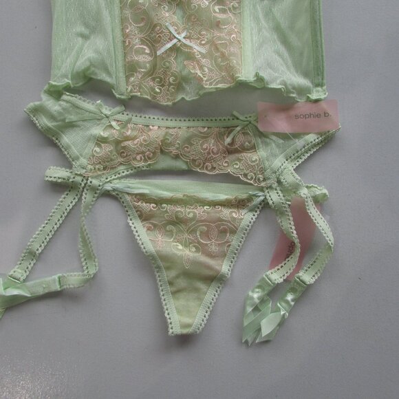 Rene Rofe Sophie B Mint Green 3 Pc Corset Set - NEW - Picture 8 of 16